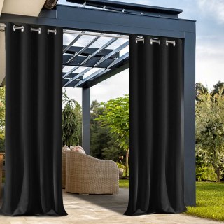 Malibu Imperméable Blackout Sergé Noir Rideau d'Extérieur 2