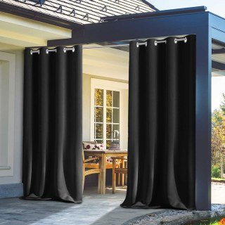 Malibu Imperméable Blackout Sergé Noir Rideau d'Extérieur 3