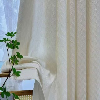 Chevron Mist Geometric Cream Heavy Voile Curtain
Chevron Mist Géométrique Crème Rideau Voile Épais