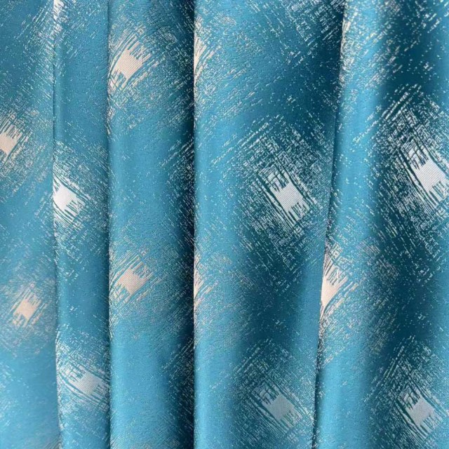 Crosshatch Charm Diamond Grid Teal Rideaux 1