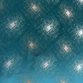 Crosshatch Charm Diamond Grid Teal Rideaux 4