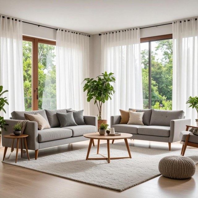 Smarties Blanc éclatant Rideau voilage doux et transparent 1