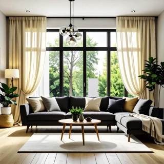 Crème de Smarties Soft Sheer Voile Rideau 3