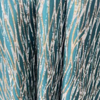 Tissu Drift Abstract Rideaux géométriques de tés avec Accents d'or métallisé 5