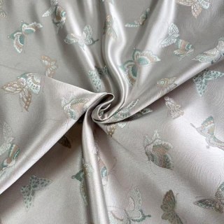 Papillon Ballet Jacquard Crème Rideau Floral Satiné 4