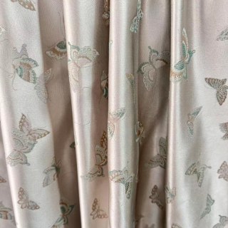 Papillon Ballet Jacquard Crème Rideau Floral Satiné 3