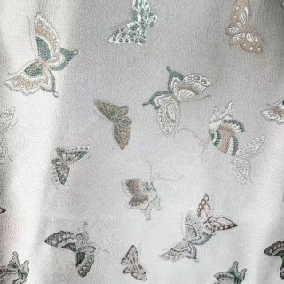 Papillon Ballet Jacquard Crème Rideau Floral Satiné 5