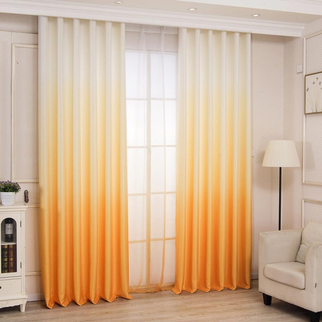 Candy Land Apricot Jaune Ombré Rideau 1