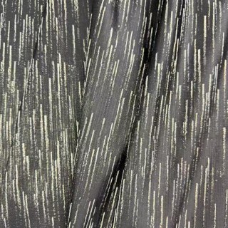 Rideau noir Gilded Stream avec rayures métalliques 2