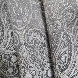 Nouveaux Classiques Damas Jacquard Rideau Gris Anthracite Foncé 2