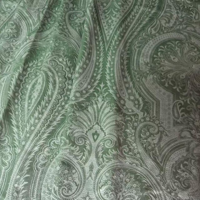 Royal Mirage Sauge Vert d'œuf Damas Velours Rideau 1