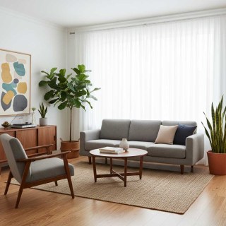 Notting Hill White Rideaux Voile de Luxe 2