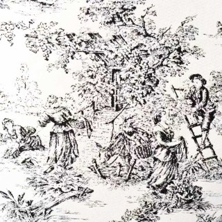 Amour Pastorale Noir Toile de Jour Chenille Rideaux 6