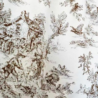 Amour Pastorale Brown Toile de Jour Chenille Rideaux