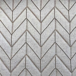 Élégant Rideau Chevron Champagne et Mocha de Style Art Déco avec Détails Dorés