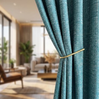 Lattice Sketch Abstrait à Carreaux Rideaux Turquoise 2