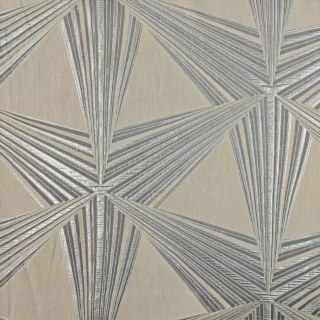 Prism Axis Art Déco Gris et Argent Rideaux Géométriques