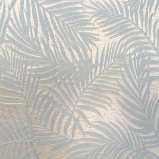 Bliss tropical 3D bleu Jacquard et crème feuilles de palmier Rideau 6