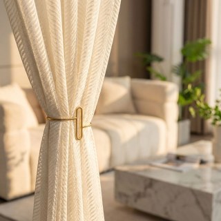 Voile de sirène blanc à motif herringbone en maille fine transparente pour rideau 3