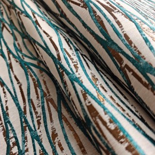 Tissu Drift Abstract Rideaux géométriques de tés avec Accents d'or métallisé 7