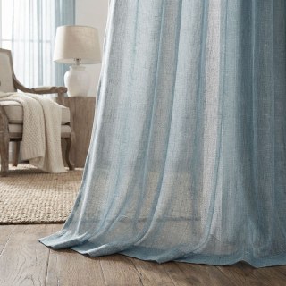 Daytime Textured Weaves Dusky Blue Sheer Voile Curtain
Jour Texturé Tissé Bleu Poussiéreux Rideau Voile Léger 3