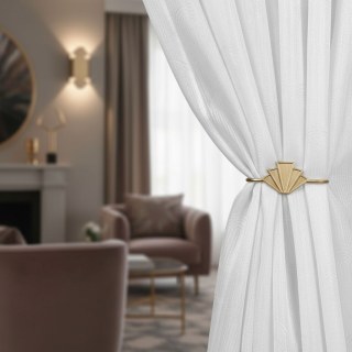 Rolling Hills Art Déco Voilages Blanc Ivoire Chatoyants 2