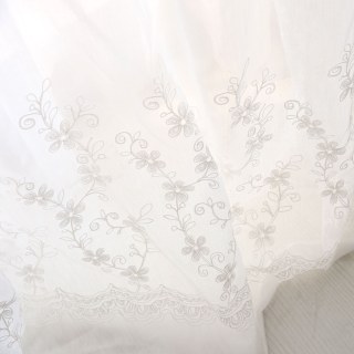 Touch Of Grace Brodé Blanc Fleur Voile Rideau 4