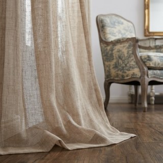 Daytime Textured Weaves Light Brown Sheer Voile Curtain
Jour Texturé Tissé Beige Clair Rideau Voile Transparent 3