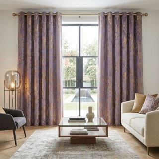 Enigma Sheen Purple Lavande Gilded Velvet Rideau 5
