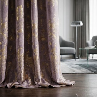Enigma Sheen Purple Lavande Gilded Velvet Rideau 2