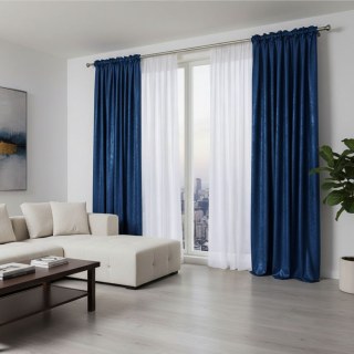 Rideaux de velours bleu Luxe Royal lumineux 2