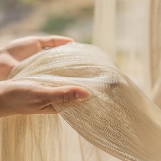 Crème lunaire Glissement doré Mesh Net Rideau 2