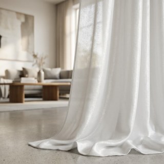 Satiné Touch Ivoire Voile Rideau