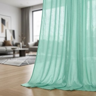 Satiné Turquoise Vert Rideau Voile