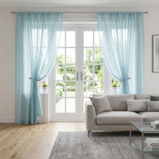 Soie Cascade Bleu Clair Chiffon Voile Rideau 3