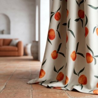 La rideau occultant orange le plus joyeux 3