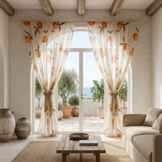 Le rideau en voile orange le plus joyeux 3