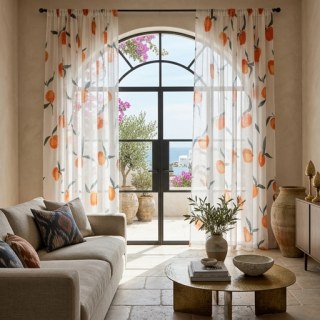 Le rideau en voile orange le plus joyeux 2