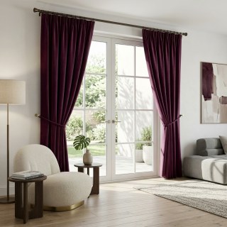 Cascade Matte Bourgogne Vin rouge Velvet Rideaux 3