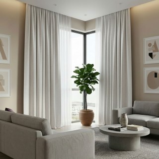 Cascade Matte Rideaux de velours blanc neige 4