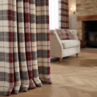 Cosy Plaid Check Burgundy Red Chenille Curtain
Cosy Plaid Check Bordeaux Rouge Chenille Rideau 4