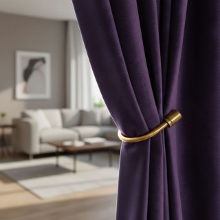 Fines rideaux en velours lavande violet
