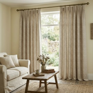 Jardin Whisper Brown Linge naturel Coton Blend Rideaux Floraux 2