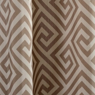 Rideau marron clair à motif grec 5