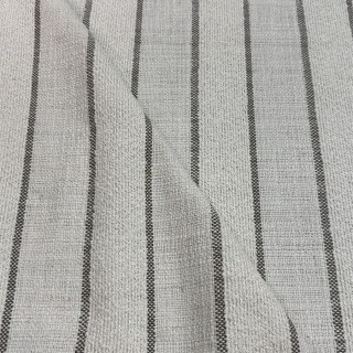 Haven Stripe Café Brown Linge naturel Coton Blend Rideaux 4