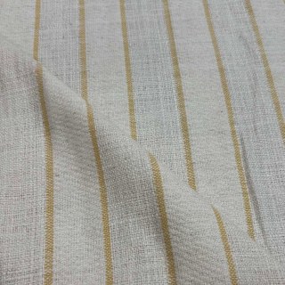 Haven Stripe Sand Jaune Linge naturel Coton Blend Rideaux 5