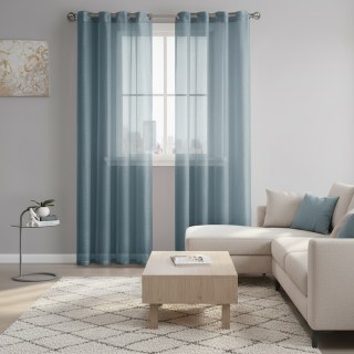 Luxe Turquoise Bleu Voile Transparent Rideau 3