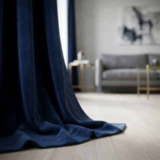 Matte Majesty Midnight Navy Blue 100% Blackout Rideaux de velours 4