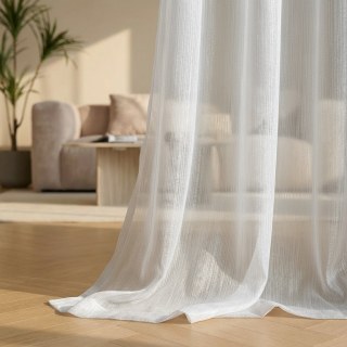 Paris Cascade Shimmering Striped White Sheer Voile Curtain
Paris Cascade Rayé Chatoyant Blanc Voile Transparent Rideau 3