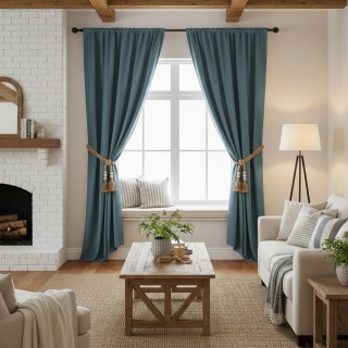 Pine Valley Denim Bleu Marine Rideau Occultant 3